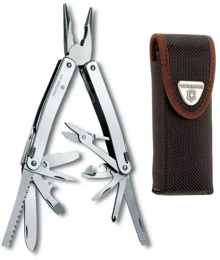 Мультитул Victorinox SwissTool Spirit X, 24 функций,  серебристый [3.0224.n]